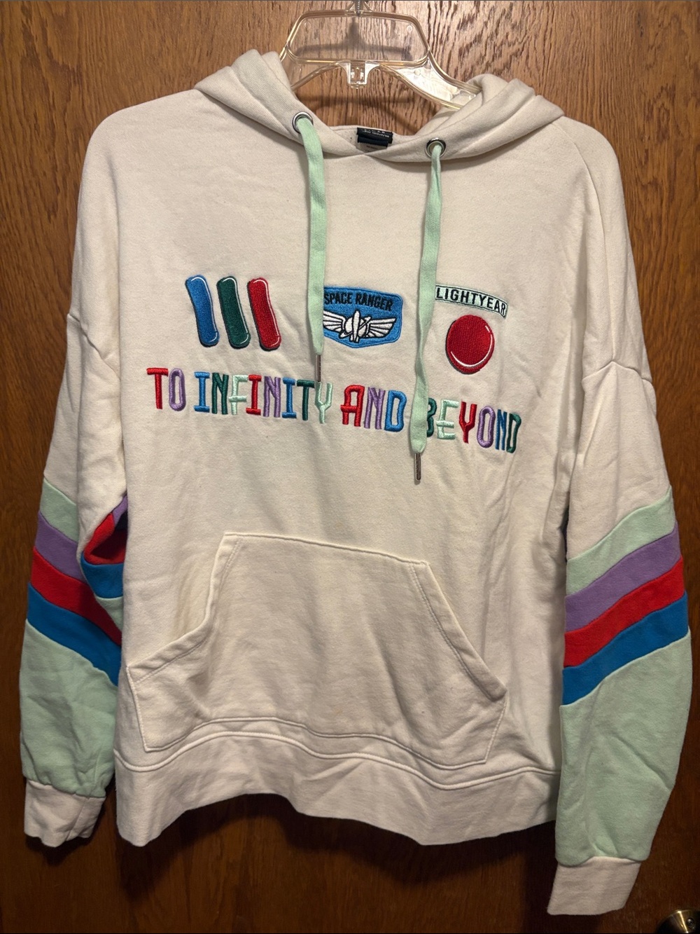 Buzz Lightyear 'To Infinity and Beyond' White Hooded Sweatshirt